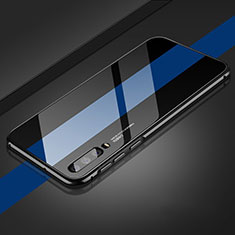 Luxury Aluminum Metal Frame Mirror Cover Case 360 Degrees T14 for Huawei P30 Blue and Black