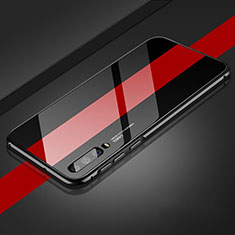 Luxury Aluminum Metal Frame Mirror Cover Case 360 Degrees T14 for Huawei P30 Red and Black