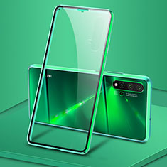 Luxury Aluminum Metal Frame Mirror Cover Case 360 Degrees T15 for Huawei Nova 5 Green