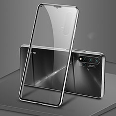 Luxury Aluminum Metal Frame Mirror Cover Case 360 Degrees T15 for Huawei Nova 5 Pro Black