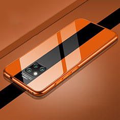 Luxury Aluminum Metal Frame Mirror Cover Case 360 Degrees T16 for Huawei Mate 20 Pro Orange