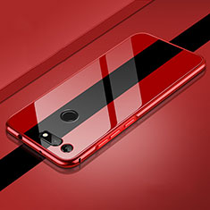 Luxury Aluminum Metal Frame Mirror Cover Case 360 Degrees Z02 for Huawei Honor View 20 Red