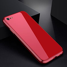 Luxury Aluminum Metal Frame Mirror Cover Case for Apple iPhone 6 Red