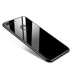 Luxury Aluminum Metal Frame Mirror Cover Case for Apple iPhone 7 Plus Black