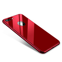 Luxury Aluminum Metal Frame Mirror Cover Case for Apple iPhone 7 Plus Red