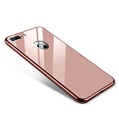 Luxury Aluminum Metal Frame Mirror Cover Case for Apple iPhone 7 Plus Rose Gold