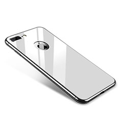 Luxury Aluminum Metal Frame Mirror Cover Case for Apple iPhone 7 Plus White
