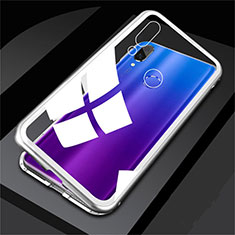 Luxury Aluminum Metal Frame Mirror Cover Case for Huawei Honor 8X Silver