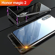 Luxury Aluminum Metal Frame Mirror Cover Case for Huawei Honor Magic 2 Black