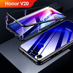 Luxury Aluminum Metal Frame Mirror Cover Case for Huawei Honor V20 Black