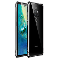 Luxury Aluminum Metal Frame Mirror Cover Case for Huawei Mate 20 Black
