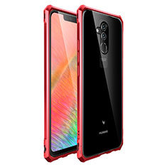 Luxury Aluminum Metal Frame Mirror Cover Case for Huawei Mate 20 Lite Red