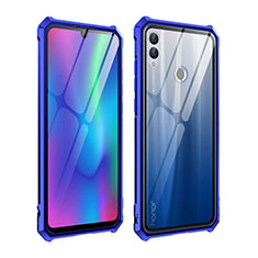 Luxury Aluminum Metal Frame Mirror Cover Case for Huawei P Smart (2019) Blue
