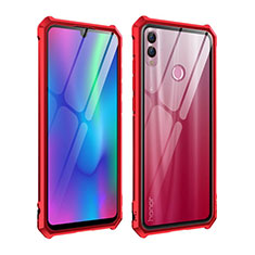 Luxury Aluminum Metal Frame Mirror Cover Case for Huawei P Smart (2019) Red