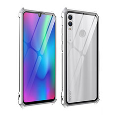 Luxury Aluminum Metal Frame Mirror Cover Case for Huawei P Smart (2019) Silver