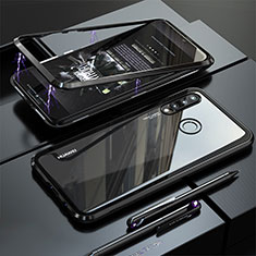Luxury Aluminum Metal Frame Mirror Cover Case for Huawei P30 Lite Black