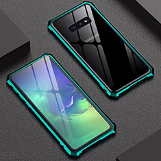 Luxury Aluminum Metal Frame Mirror Cover Case for Samsung Galaxy S10e Green