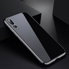 Luxury Aluminum Metal Frame Mirror Cover Case M01 for Huawei P20 Pro Silver