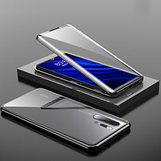 Luxury Aluminum Metal Frame Mirror Cover Case M01 for Huawei P30 Pro Black
