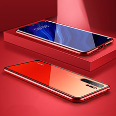 Luxury Aluminum Metal Frame Mirror Cover Case M05 for Huawei P30 Pro New Edition Red