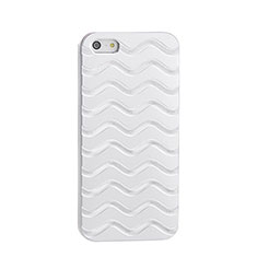 Luxury Aluminum Metal Wave Cover for Apple iPhone SE Silver