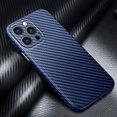 Luxury Carbon Fiber Twill Soft Case C01 for Apple iPhone 13 Pro Max Blue