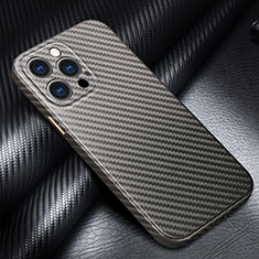 Luxury Carbon Fiber Twill Soft Case C01 for Apple iPhone 13 Pro Max Gray