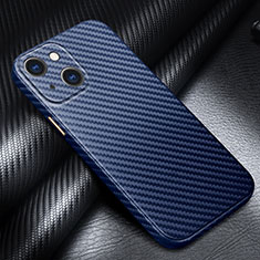 Luxury Carbon Fiber Twill Soft Case C01 for Apple iPhone 15 Blue