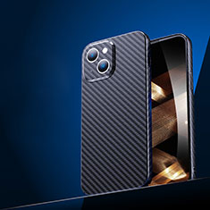 Luxury Carbon Fiber Twill Soft Case C02 for Apple iPhone 15 Plus Black
