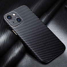 Luxury Carbon Fiber Twill Soft Case Cover for Apple iPhone 13 Black