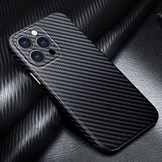 Luxury Carbon Fiber Twill Soft Case Cover for Apple iPhone 13 Pro Max Black