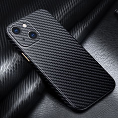 Luxury Carbon Fiber Twill Soft Case Cover for Apple iPhone 14 Plus Black