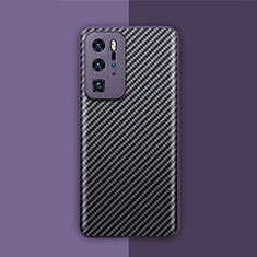 Luxury Carbon Fiber Twill Soft Case Cover for Huawei P40 Pro Purple