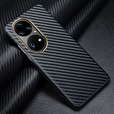 Luxury Carbon Fiber Twill Soft Case Cover for Huawei P50 Pro Black