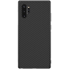 Luxury Carbon Fiber Twill Soft Case Cover for Samsung Galaxy Note 10 Plus Black