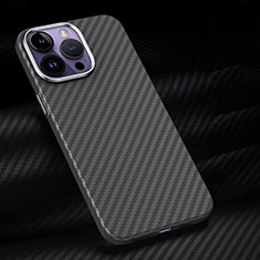 Luxury Carbon Fiber Twill Soft Case T01 for Apple iPhone 15 Pro Black