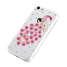 Luxury Diamond Bling Peacock Hard Rigid Case Cover for Apple iPhone 5C Pink
