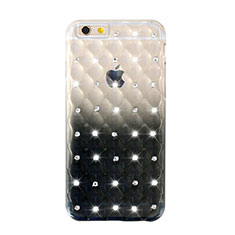Luxury Diamond Bling Transparent Gradient Soft Case for Apple iPhone 6 Black