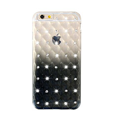 Luxury Diamond Bling Transparent Gradient Soft Case for Apple iPhone 6S Plus Black