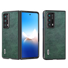 Luxury Leather Matte Finish and Plastic Back Cover Case B12H for Huawei Honor Magic Vs2 5G Green