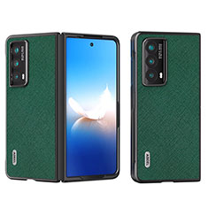 Luxury Leather Matte Finish and Plastic Back Cover Case B20H for Huawei Honor Magic Vs2 5G Green