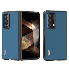 Luxury Leather Matte Finish and Plastic Back Cover Case BH1 for Huawei Honor Magic Vs2 5G Blue