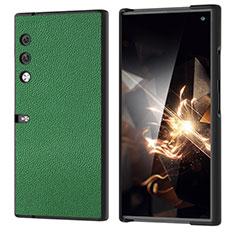 Luxury Leather Matte Finish and Plastic Back Cover Case BH2 for Huawei Honor V Purse 5G Green