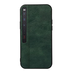 Luxury Leather Matte Finish and Plastic Back Cover Case BH3 for Huawei Mate Xs 2 Green