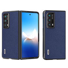 Luxury Leather Matte Finish and Plastic Back Cover Case BH5 for Huawei Honor Magic Vs2 5G Blue