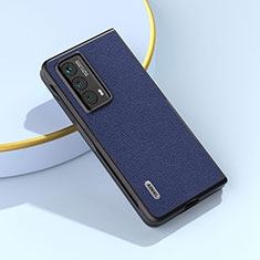 Luxury Leather Matte Finish and Plastic Back Cover Case BH9 for Huawei Honor Magic Vs2 5G Blue