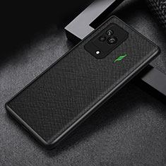 Luxury Leather Matte Finish and Plastic Back Cover Case for Xiaomi Black Shark 5 5G Black