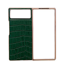 Luxury Leather Matte Finish and Plastic Back Cover Case for Xiaomi Mix Fold 2 5G Green