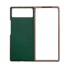 Luxury Leather Matte Finish and Plastic Back Cover Case S01 for Xiaomi Mix Fold 2 5G Green