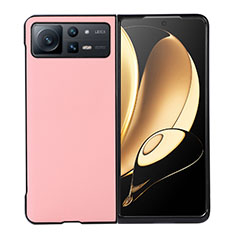 Luxury Leather Matte Finish and Plastic Back Cover Case S03 for Xiaomi Mix Fold 2 5G Rose Gold